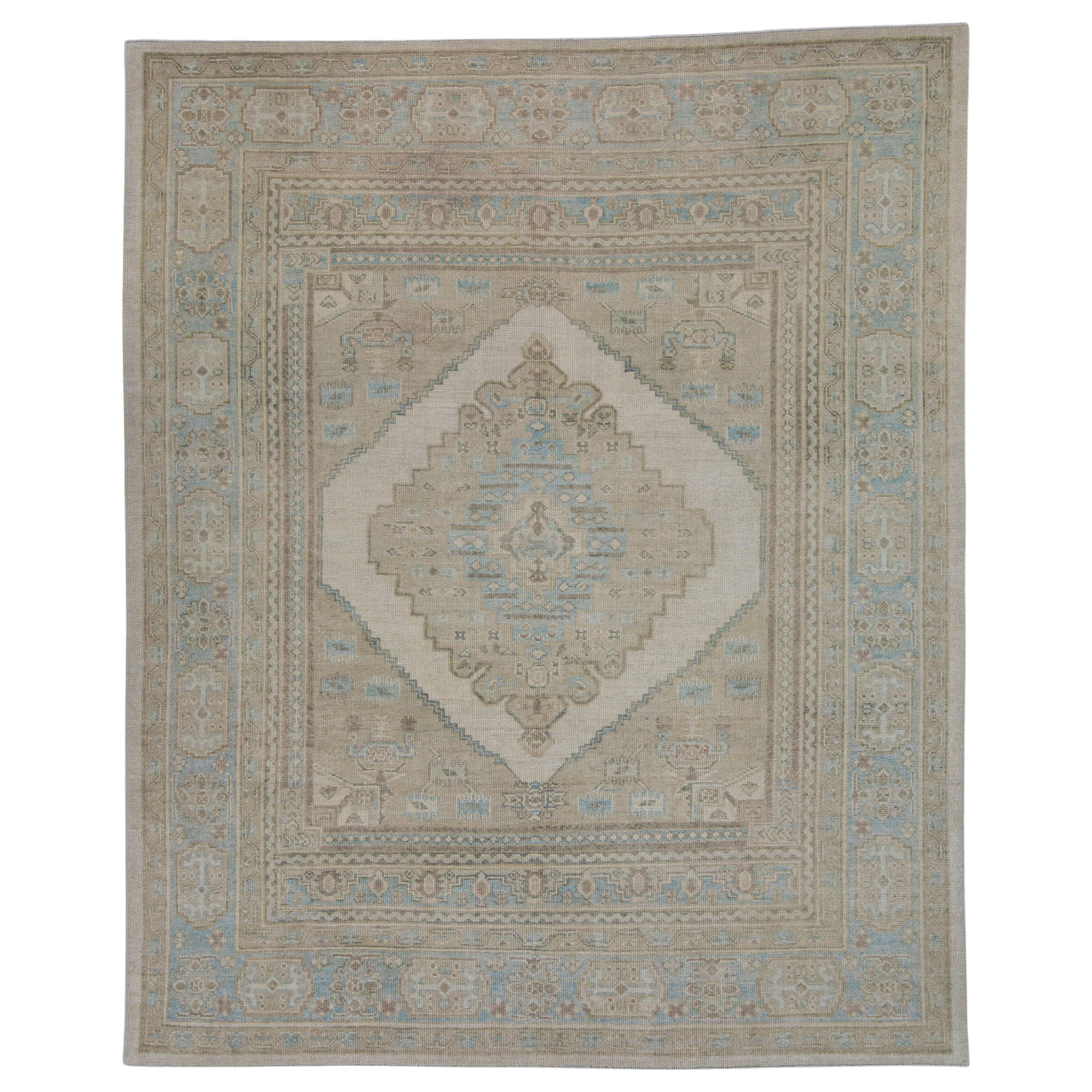 Turkish Antique Look Oushak Rug 8'6" x 10'5" #16774