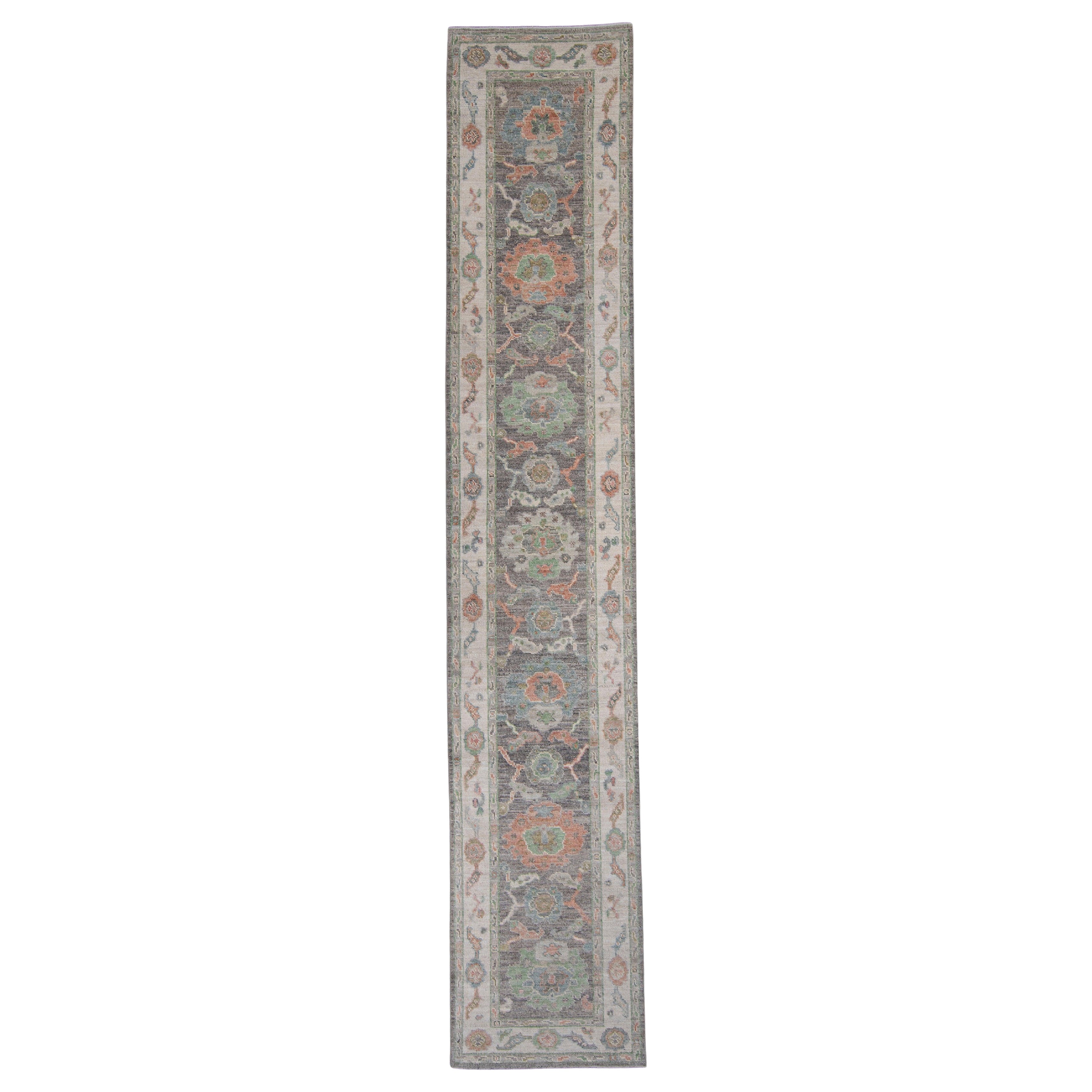 Türkischer Oushak-Läufer 2'7" x 14'3" #16344