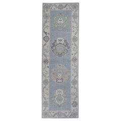 Tapis de couloir turc Oushak 2'9" x 8'6" n°16316