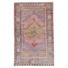 Türkischer Anatolischer Vintage-Teppich 3'10" x 6'1" #16804
