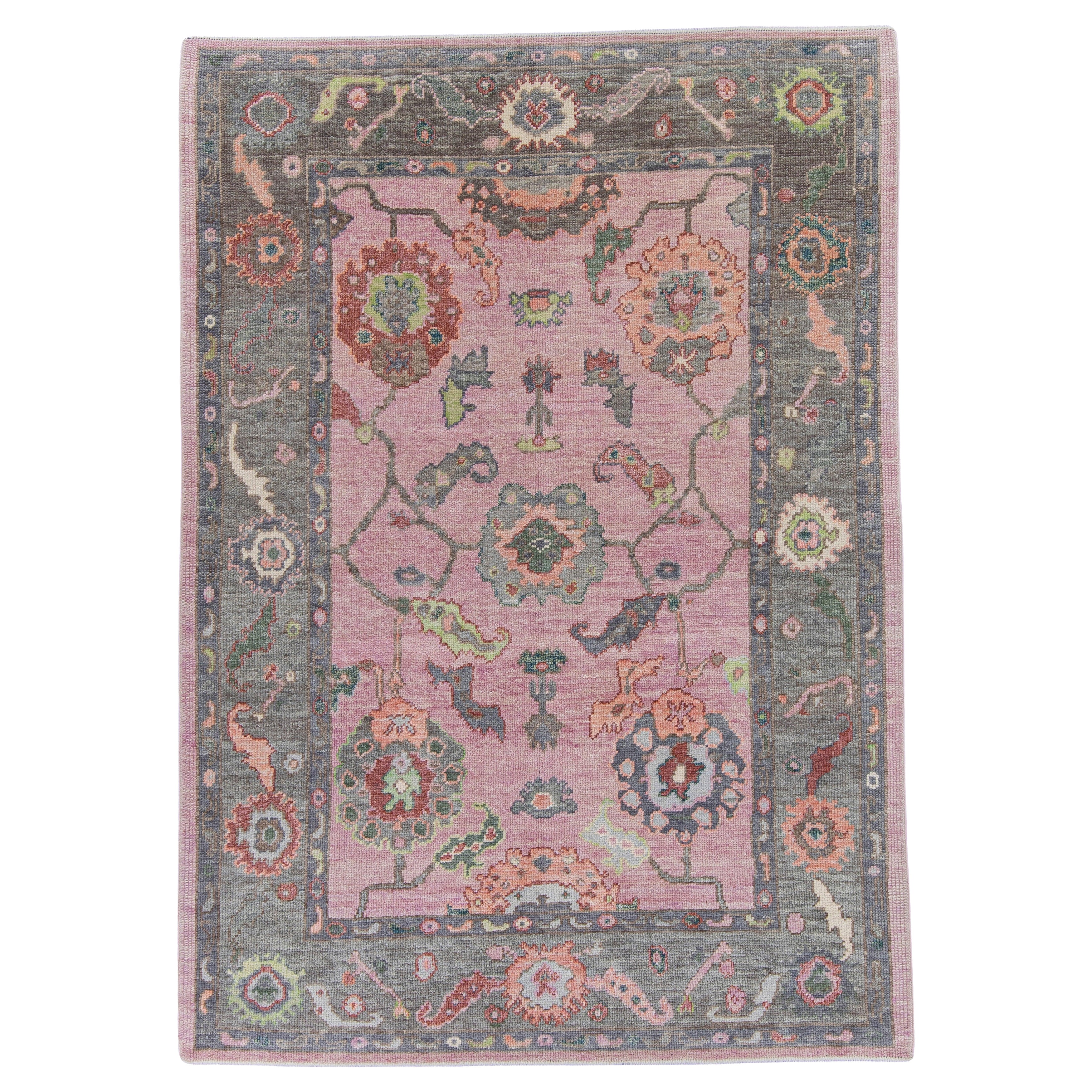 Alfombra turca Oushak 1,70 m x 1,80 m #16704