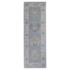Tappeto Oushak Runner turco 2'11" x 8'6" #16228