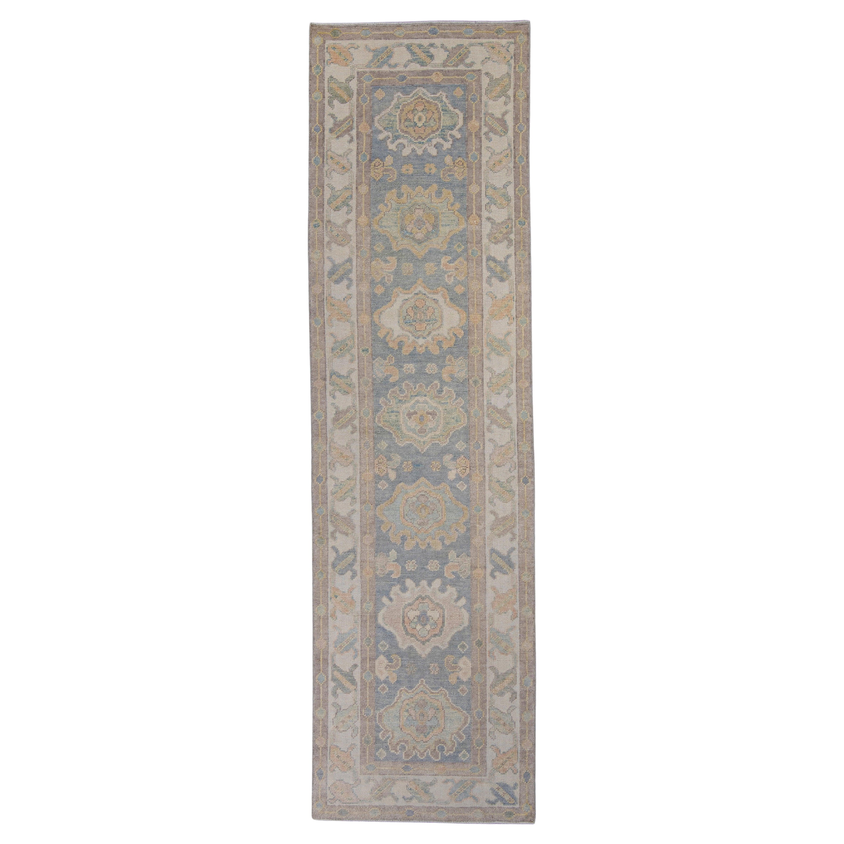Tappeto Oushak Runner turco 2'9" x 9'9" #16678