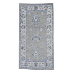 Tappeto Oushak turco 2'10" x 5'4" #16587