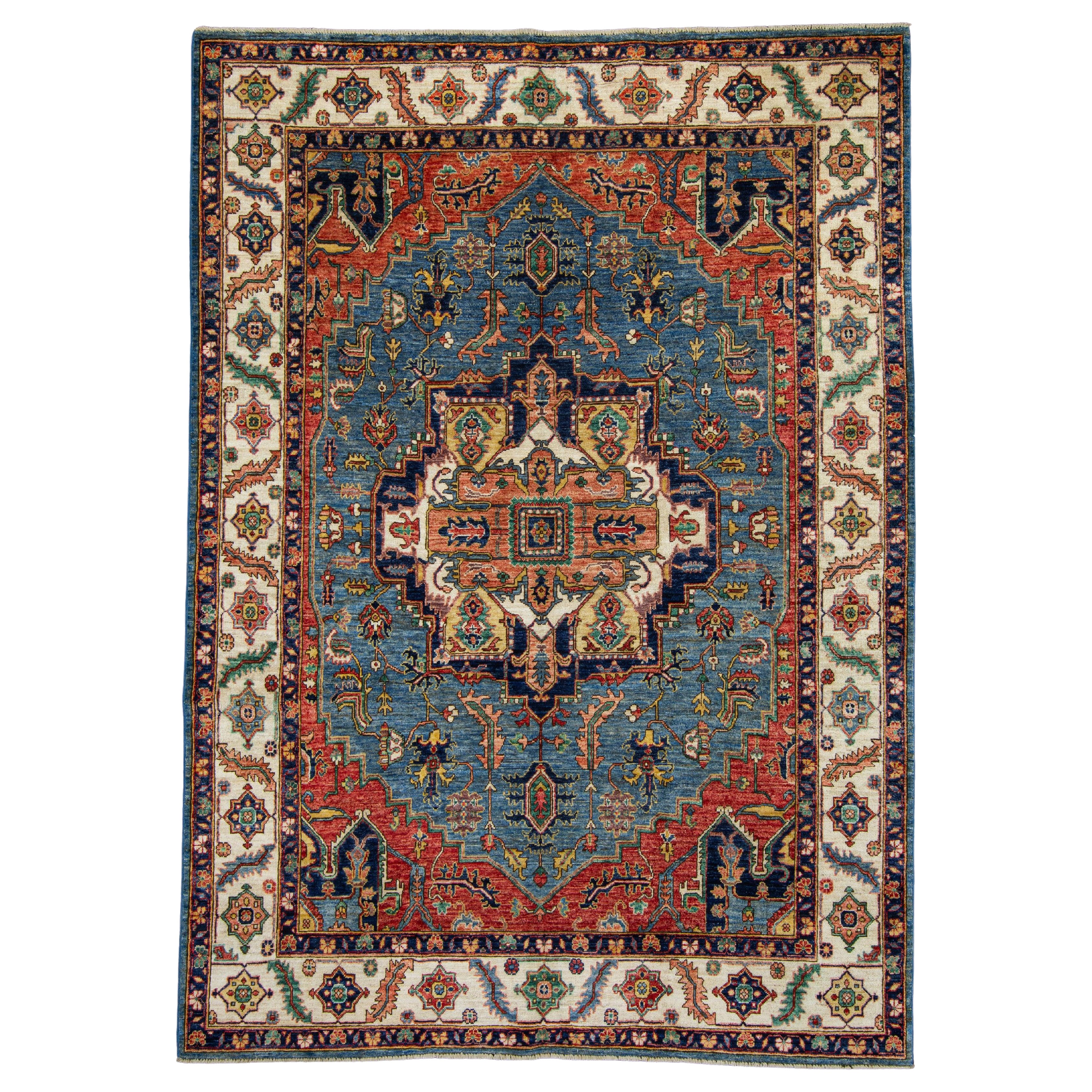 Tappeto orientale annodato a mano 6'3" x 8'10" #9004