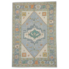 Oriental Hand Knotted Oushak Rug 6'1" x 8'11" #9001