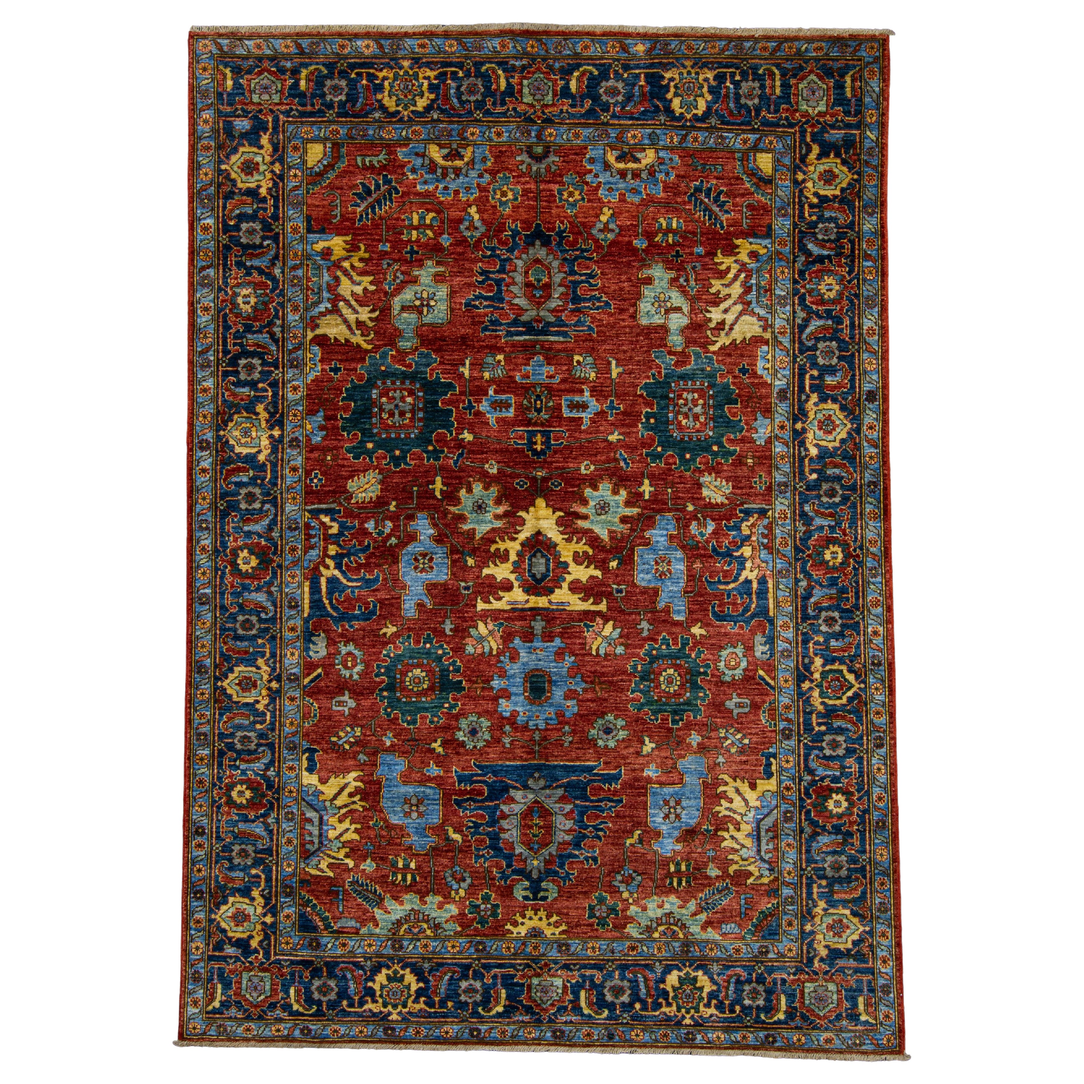 Tappeto orientale annodato a mano 6'2" x 8'10" #9056