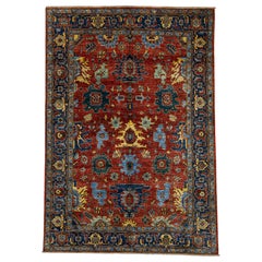 Tappeto orientale annodato a mano 6'2" x 8'10" #9056