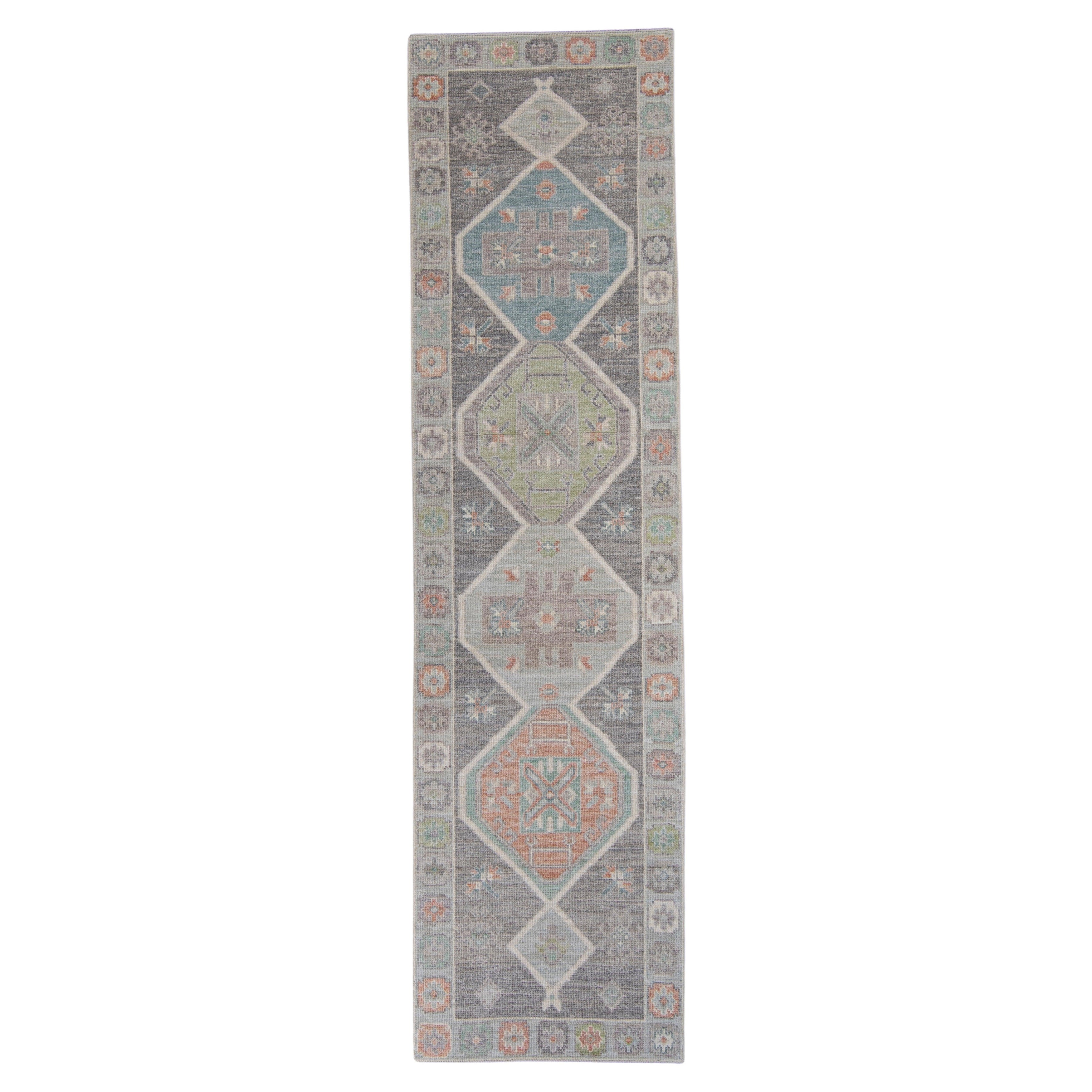 Turkish Oushak Runner Rug 2'10" x 10'10" #16018