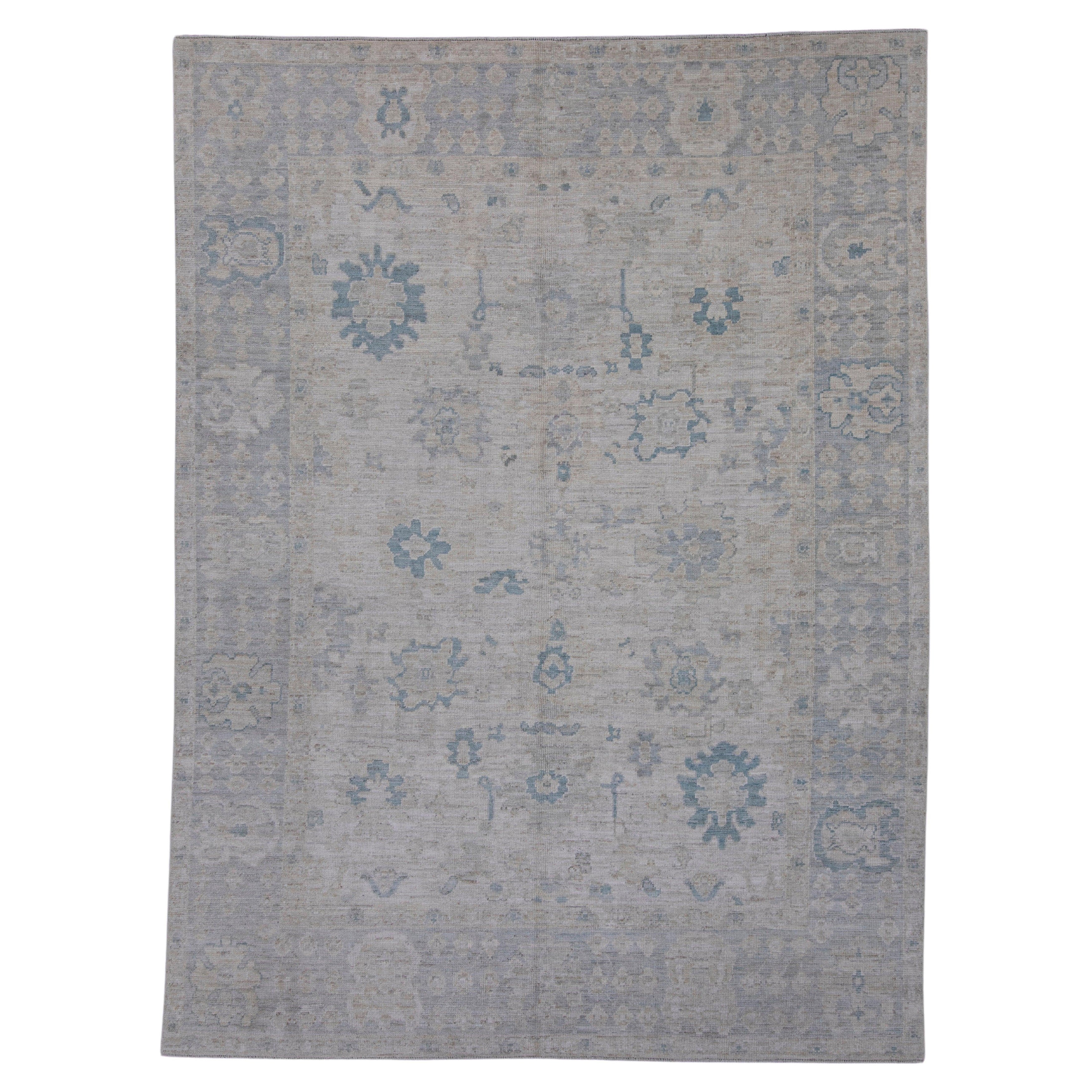 Türkischer Oushak-Teppich 7'4" x 9'10" #16851