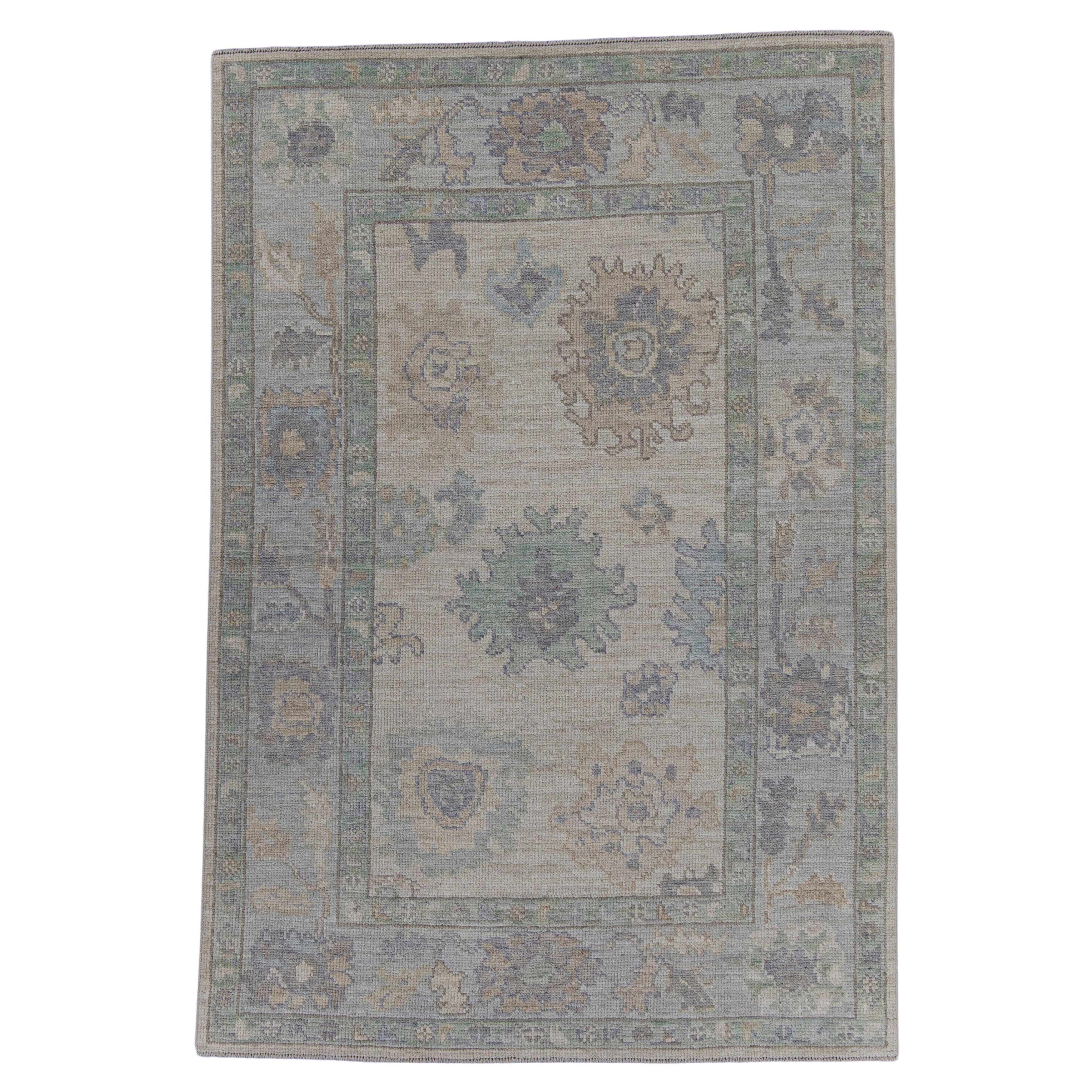 Türkischer Oushak-Teppich 4' x 5'10" #16486