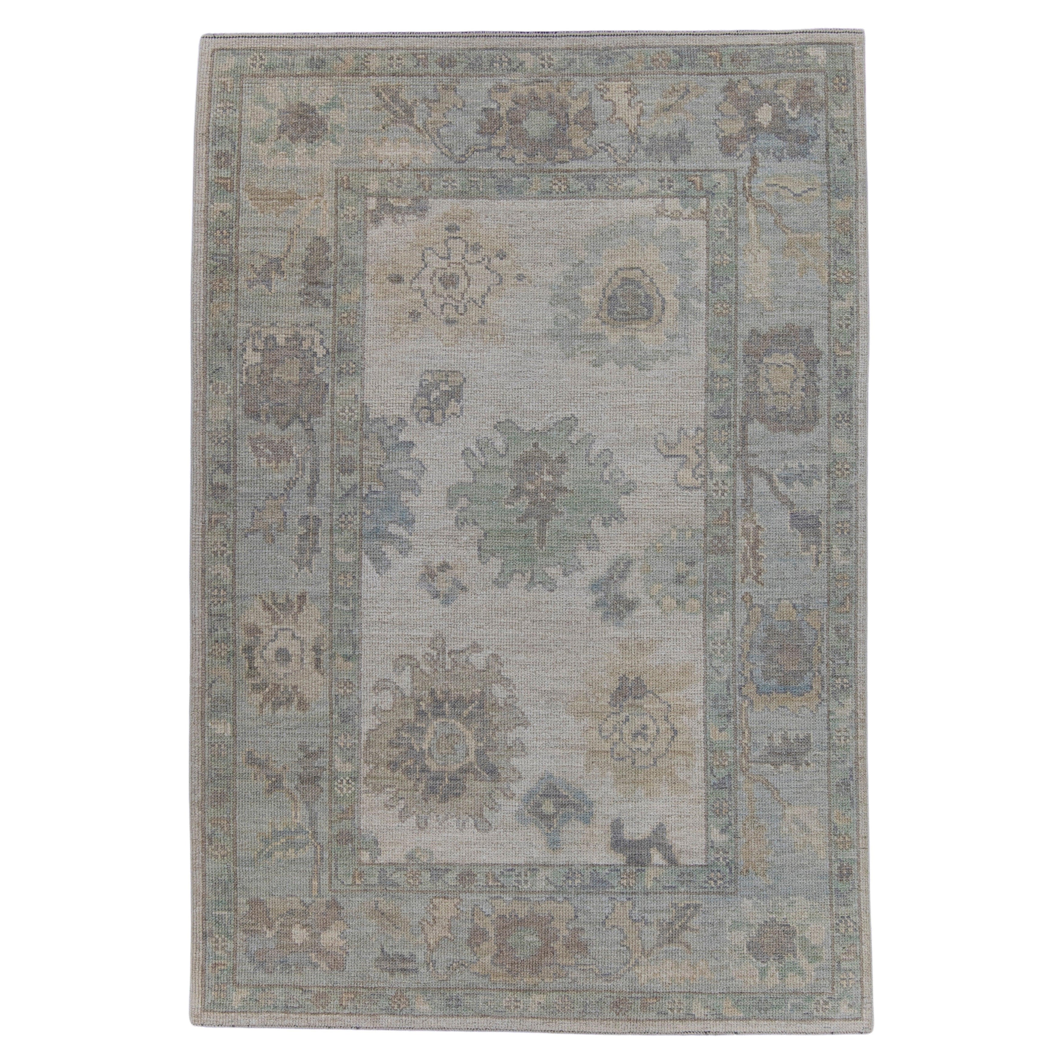 Alfombra turca Oushak 4'3" x 6'2" #16447