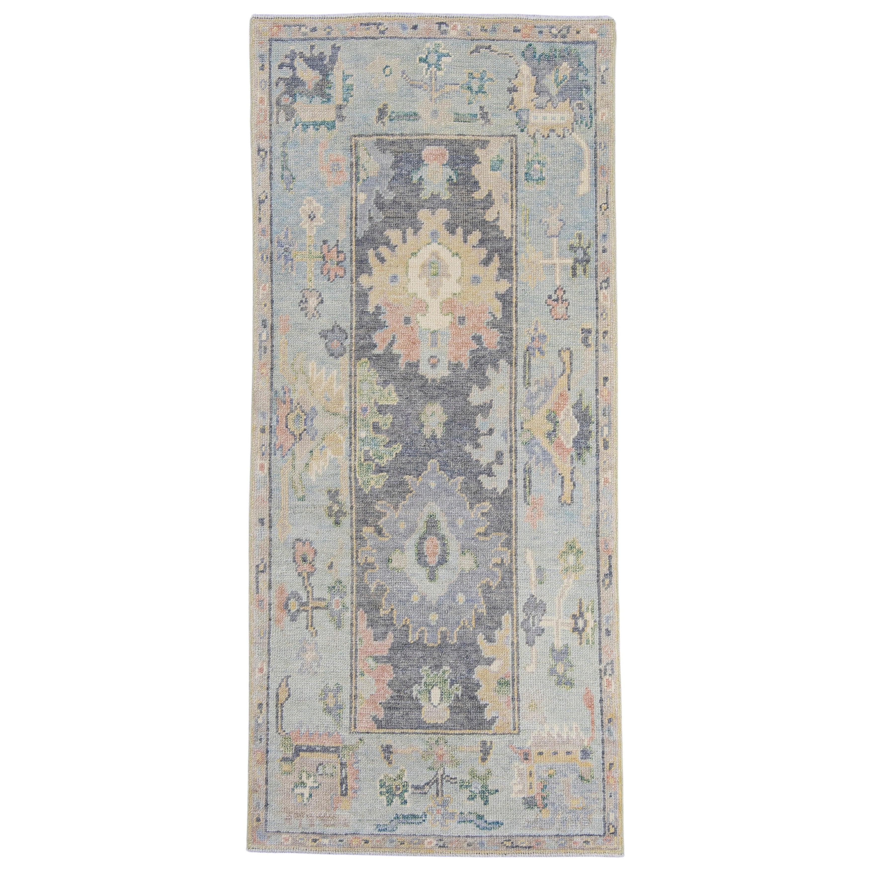 Alfombra turca Oushak 2'8" x 6'1" #16681