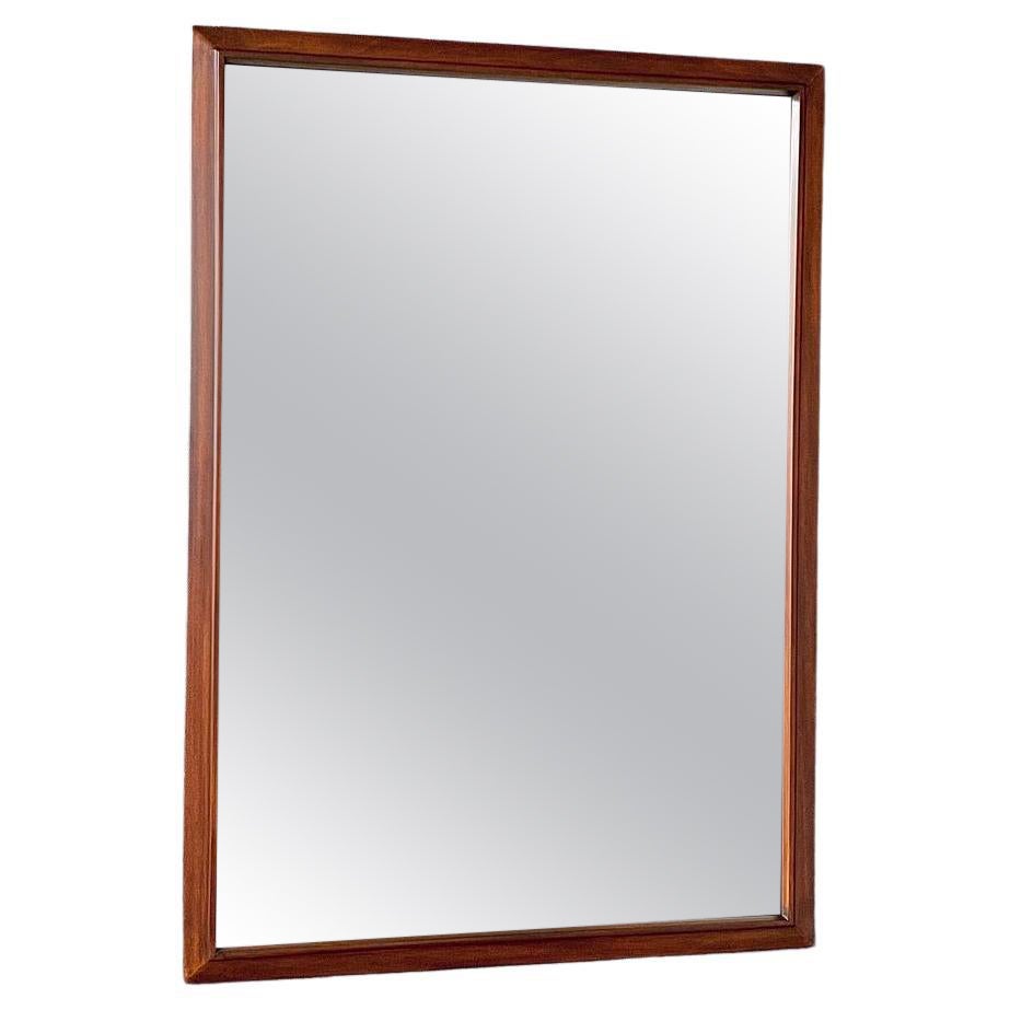 Newly Refinished - Mid-Century Modern Wall-Hanging Sculpted Mirror