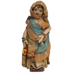 Antique Handmade Doll 'Female Figure, ' N. India, circa 1910-1912