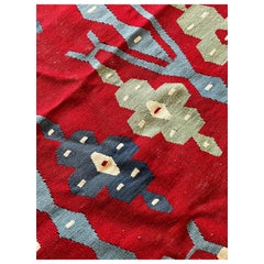 Gran alfombra Kilim vintage