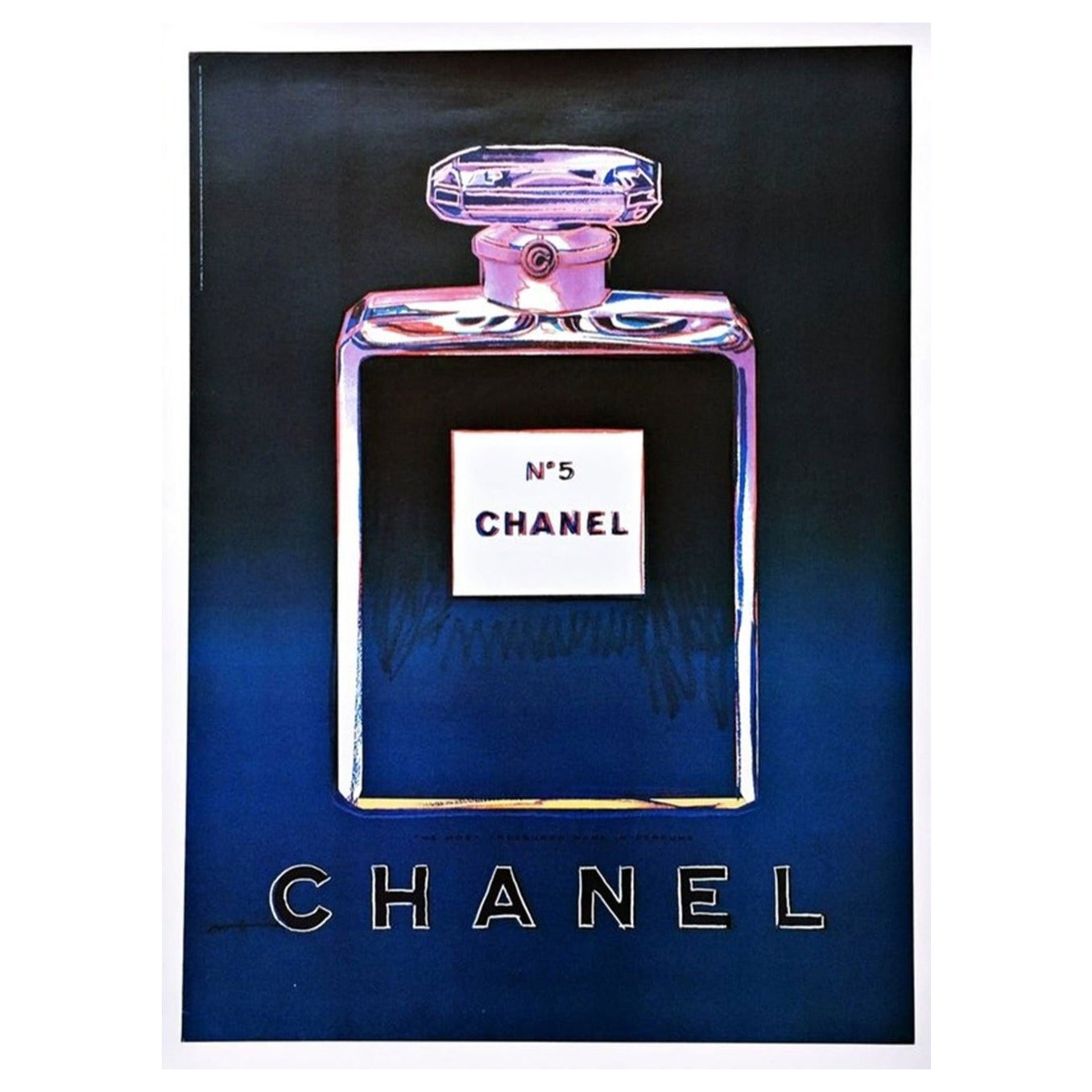 1997 Andy Warhol - Chanel Black Poster originale d'epoca