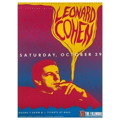 1988 Leonard Cohen - The Fillmore Poster originale d'epoca
