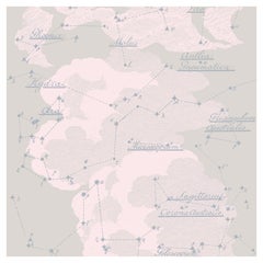 Clouds in Starry Sky Wallpaper: Night Sky Pink Light