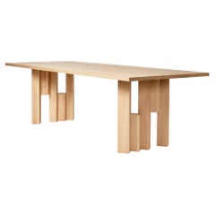 Monumental Solid Light Oak Dining Table - Fenestra by Mokko