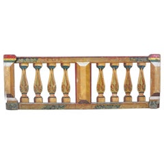 Antique Early 20th century hand painted fairground balustrade