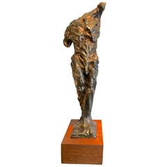 Bronze Figurative Nude Male Sculpture "Athlitis"