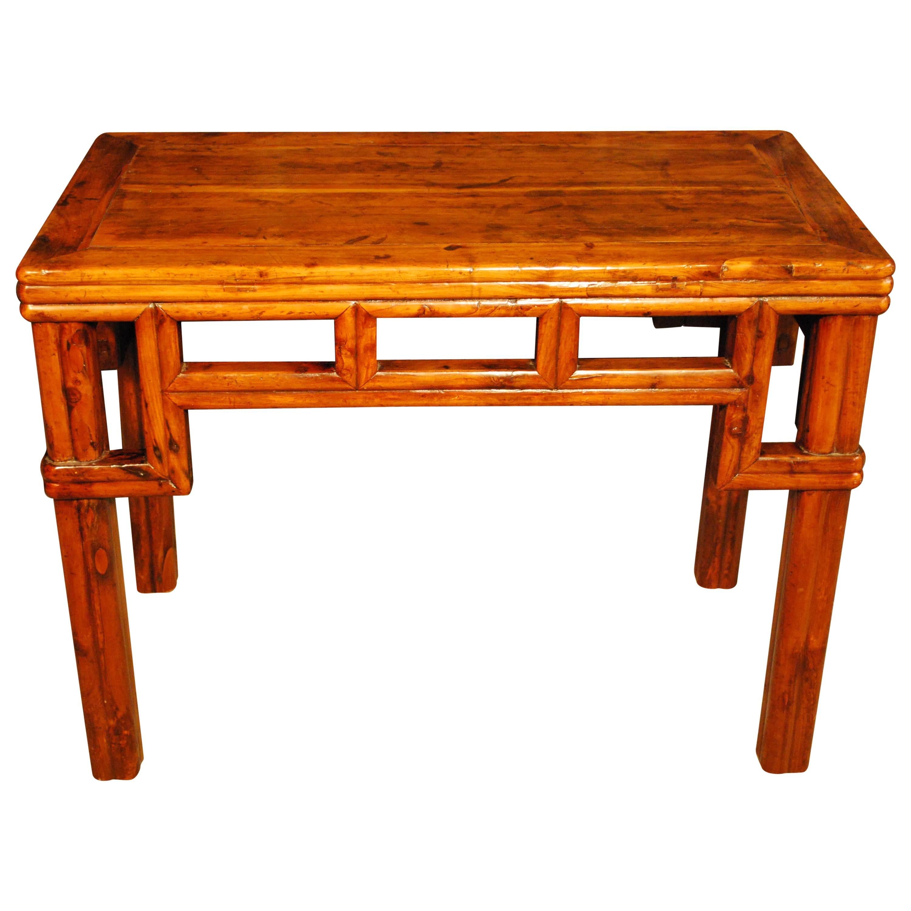 19th Century Chinese Faux Bamboo Kang Table