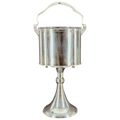 Secchiello da vino da terra per champagne in argento con supporto
