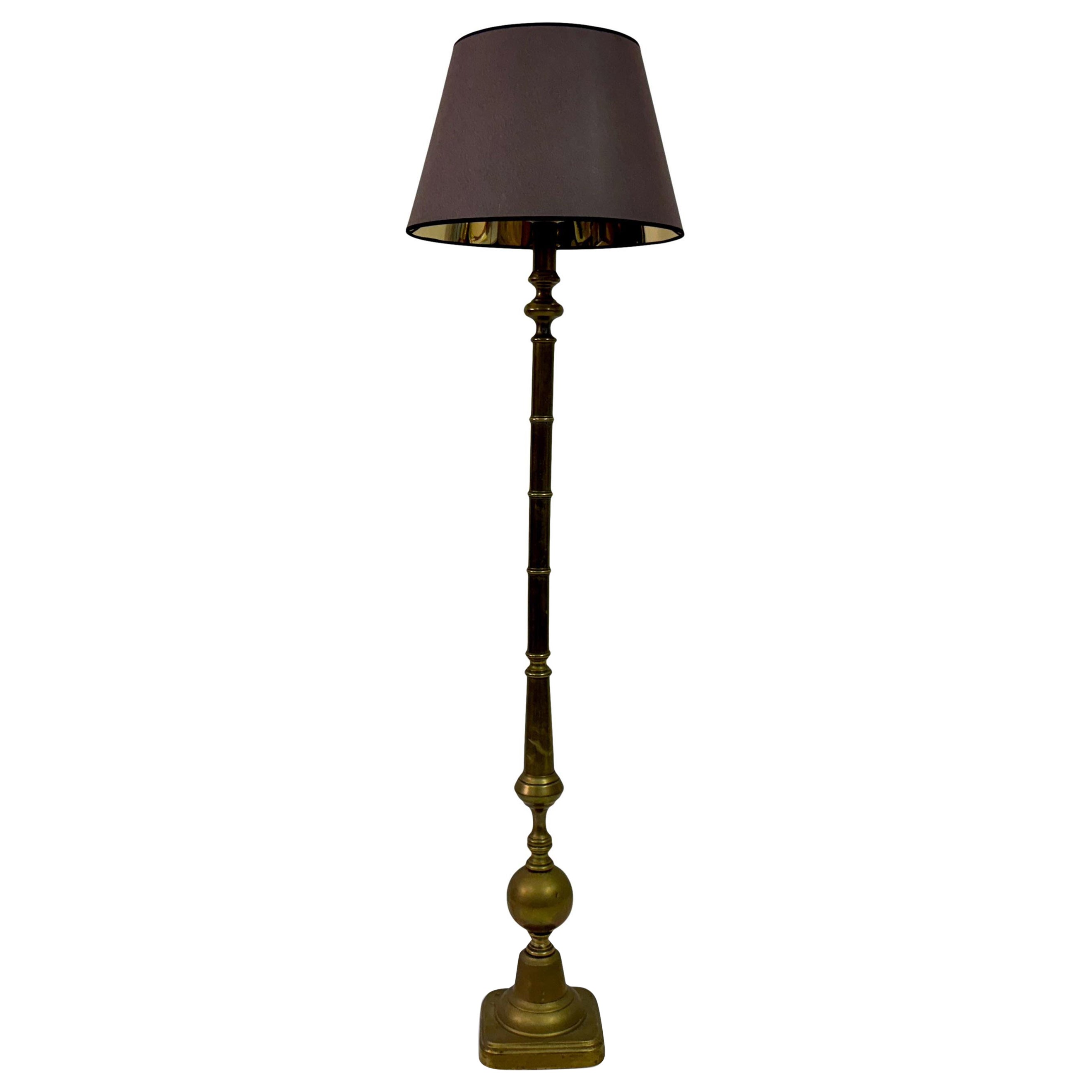 Early 20th Century Brass Floor Lamp