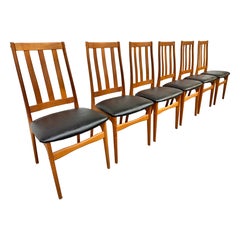 Mid-Century Danish Modern Teak Dining Chairs - Set of 6