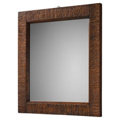 Giuseppe Rivadossi for Officina Rivadossi Mirror with Walnut Frame