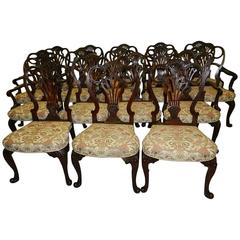 Set of 18 Mahogany Chippendale Chairs