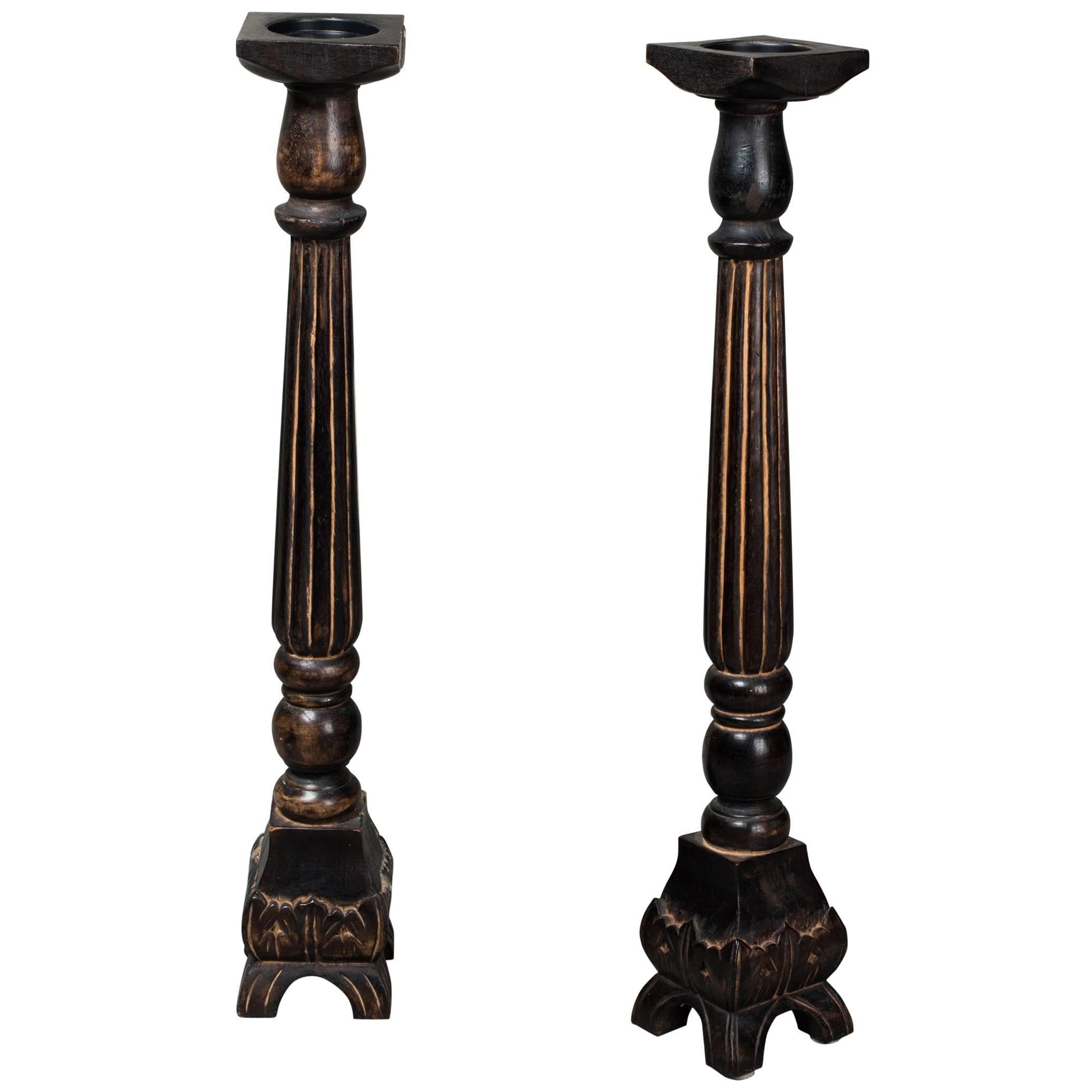 Late 19th Century Ecclesiastic Candle Sticks For Sale