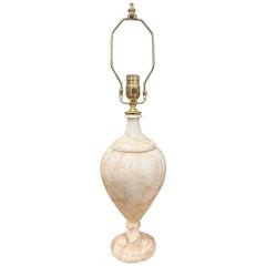 Vintage Single Alabaster Table Lamp