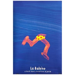 Quarez La Baleine 1996, Original-Vintage-Poster, Seltenes französisches Poster, Quarez