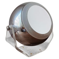 1970s Chrome and Lucite Eyeball Vanity Mirror by Robert Sonneman