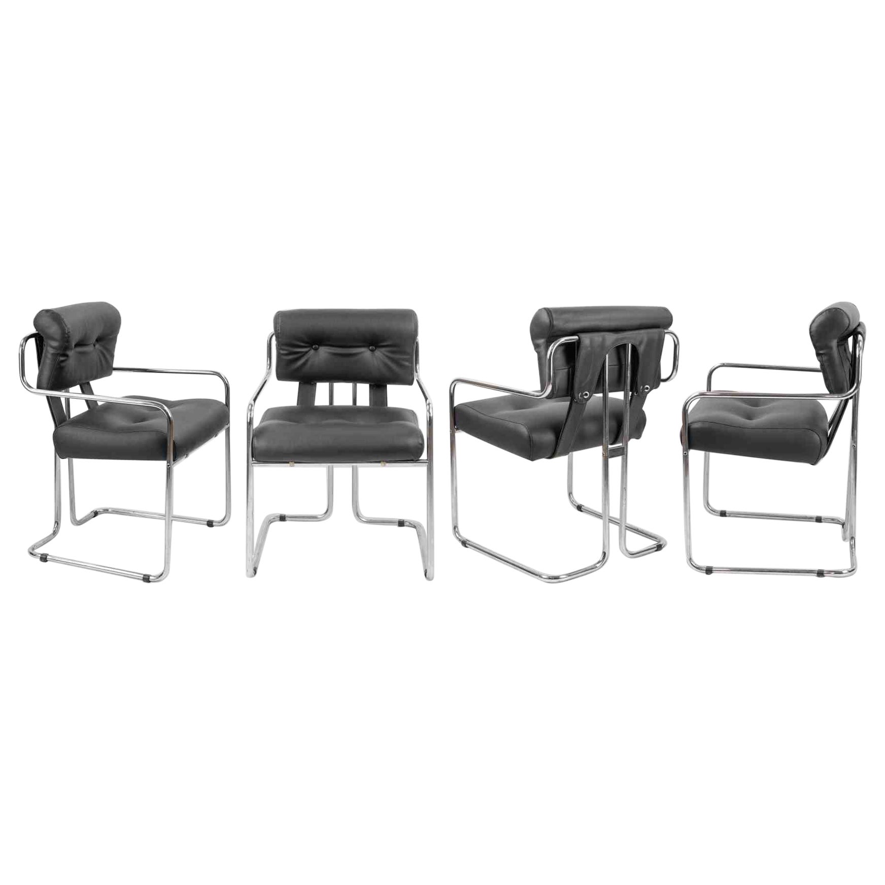 Set of 4 vintage Tucroma Chairs by Guido Faleschini, Italy, 1970s