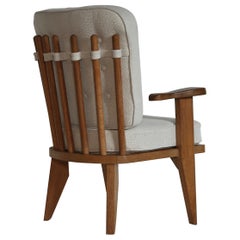 Fauteuil de salon / fauteuil en chêne Guillerme et Chambron, France, années 1960