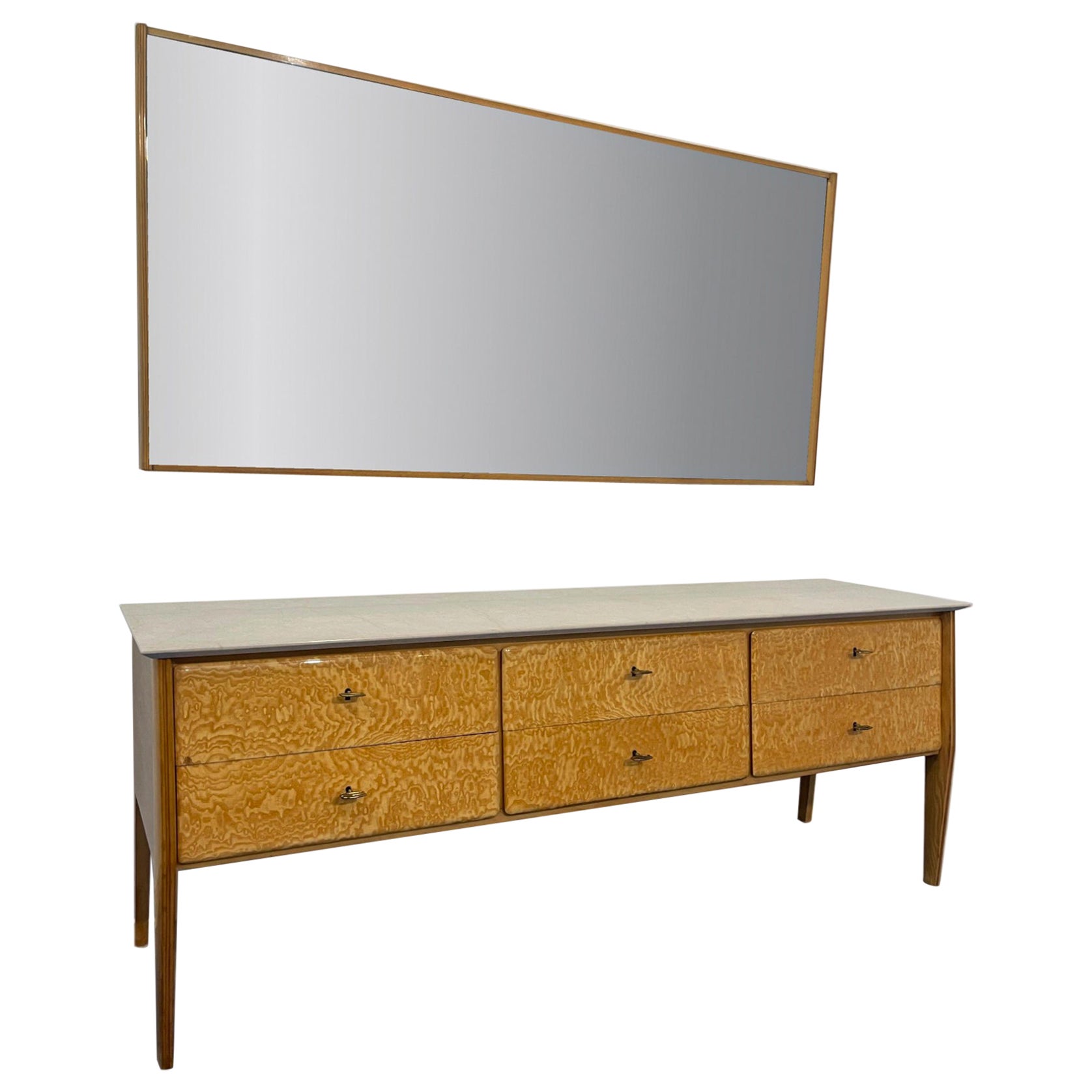Mid-Century Modern Italian Mid Century Sideboard or Chest of drawers attributed to Giò Ponti, 1950s For Sale