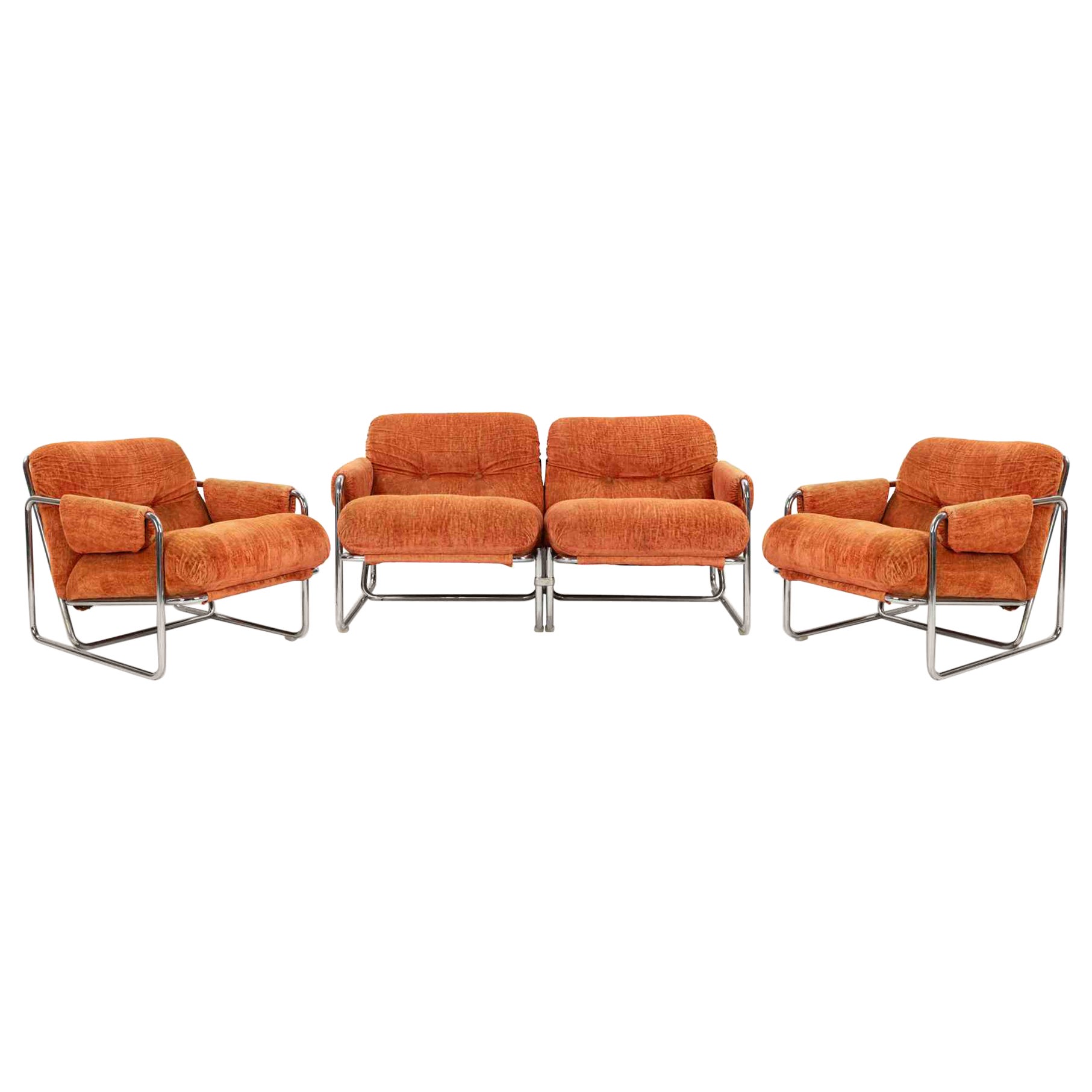 Set of 4 Lounge Chairs Tucroma Series by Guido Faleschini, 1970