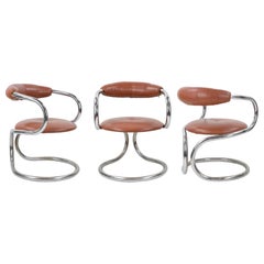 Ensemble de 3 chaises vintage de Rudi Bonzanini pour Tecnosalotto, 1970