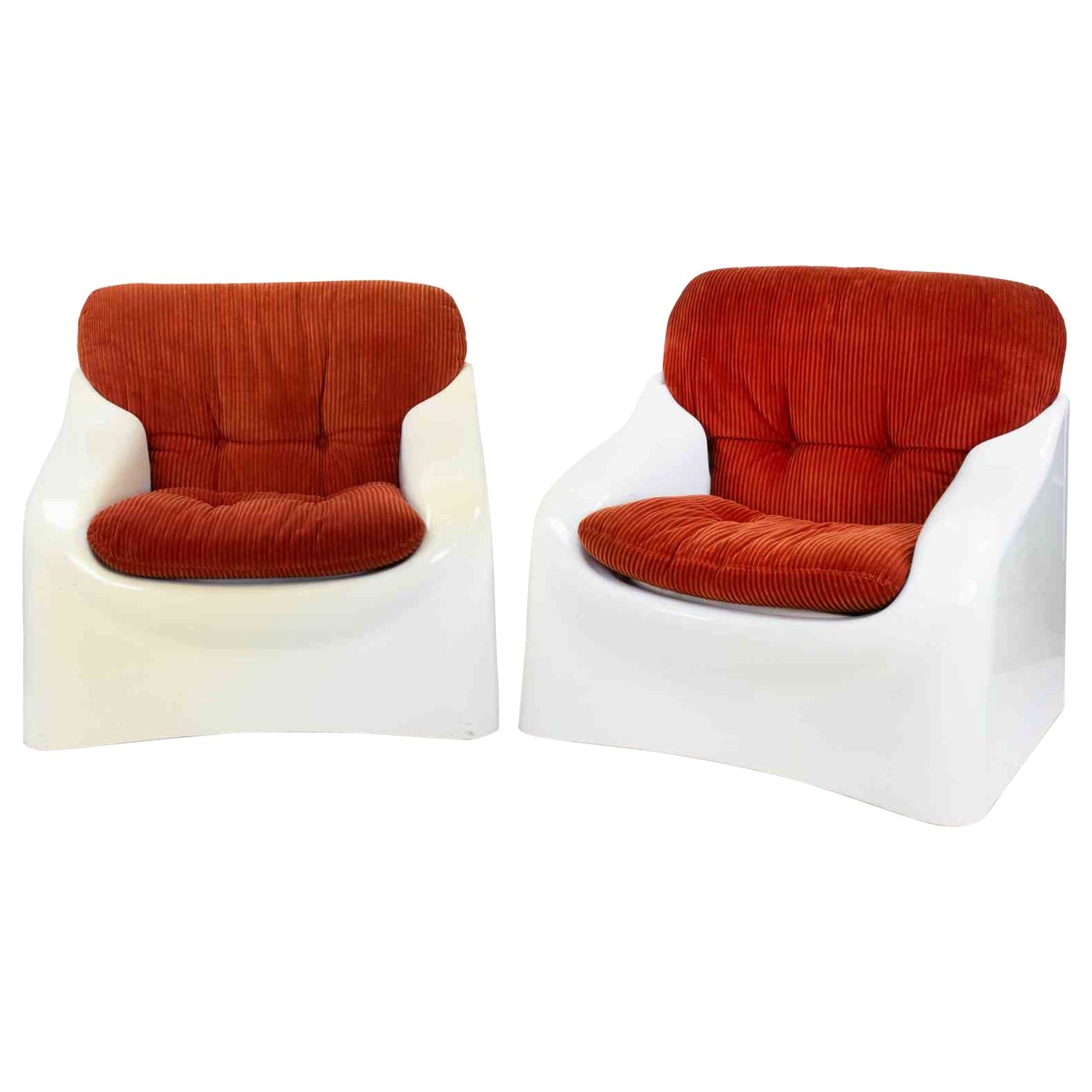 Pair of "Galassia" Armchairs by Ferdinando Buzzi, 1970s