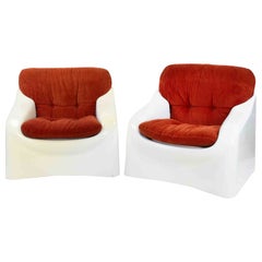 Pair of "Galassia" Armchairs by Ferdinando Buzzi, 1970s