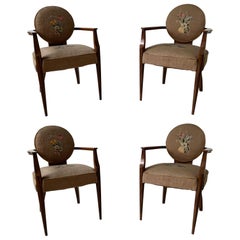 Conjunto de 4 sillones Art Déco de Jean Pascaud