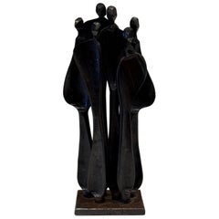 Escultura de bronce titulada "familia" de Boris Kramer