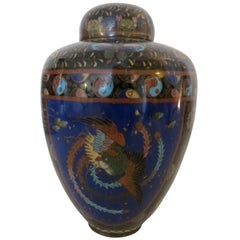 Antique Beautiful 18th Century, Japanese cloissone urn 