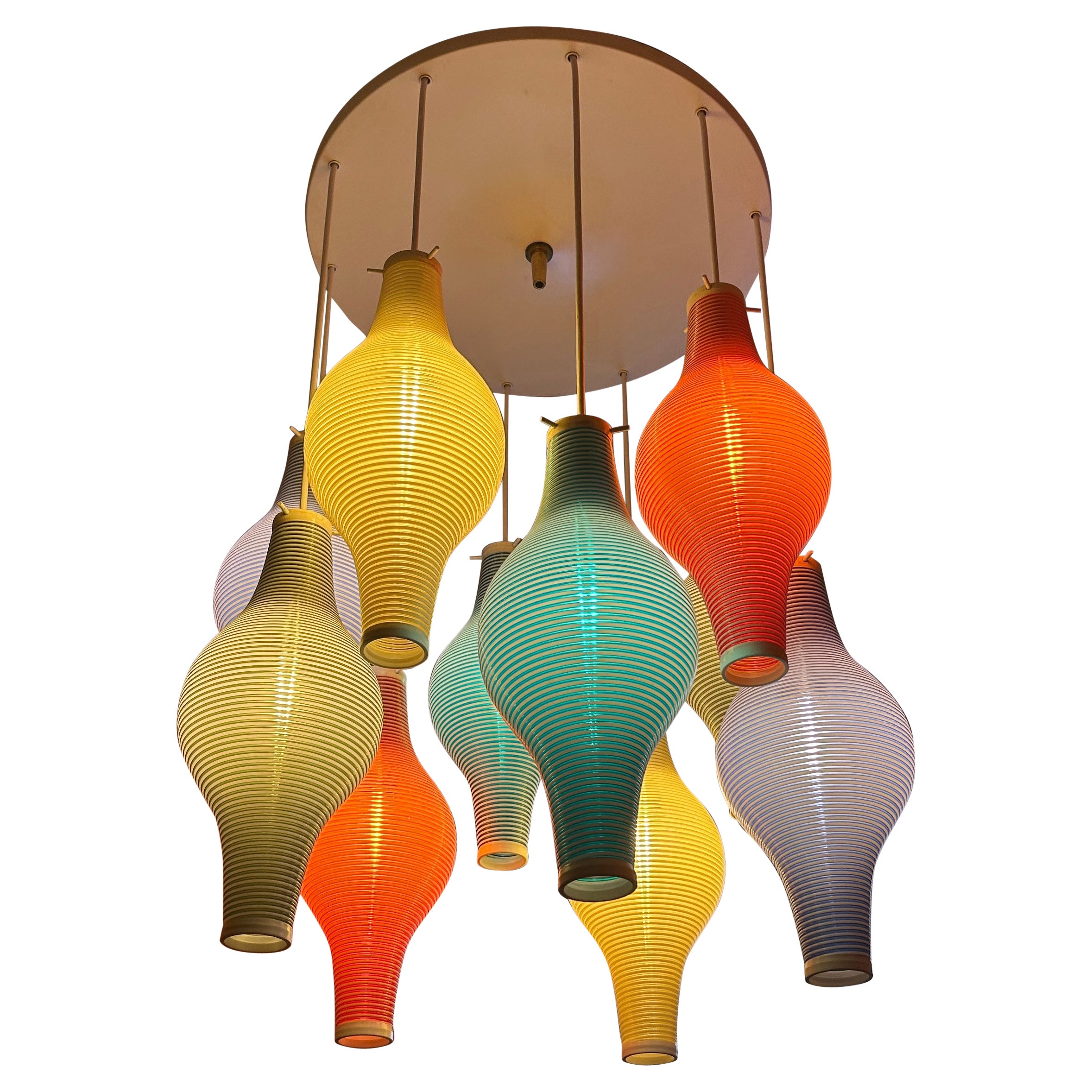 Original Yasha Heifetz Rotaflex monumental Chandelier