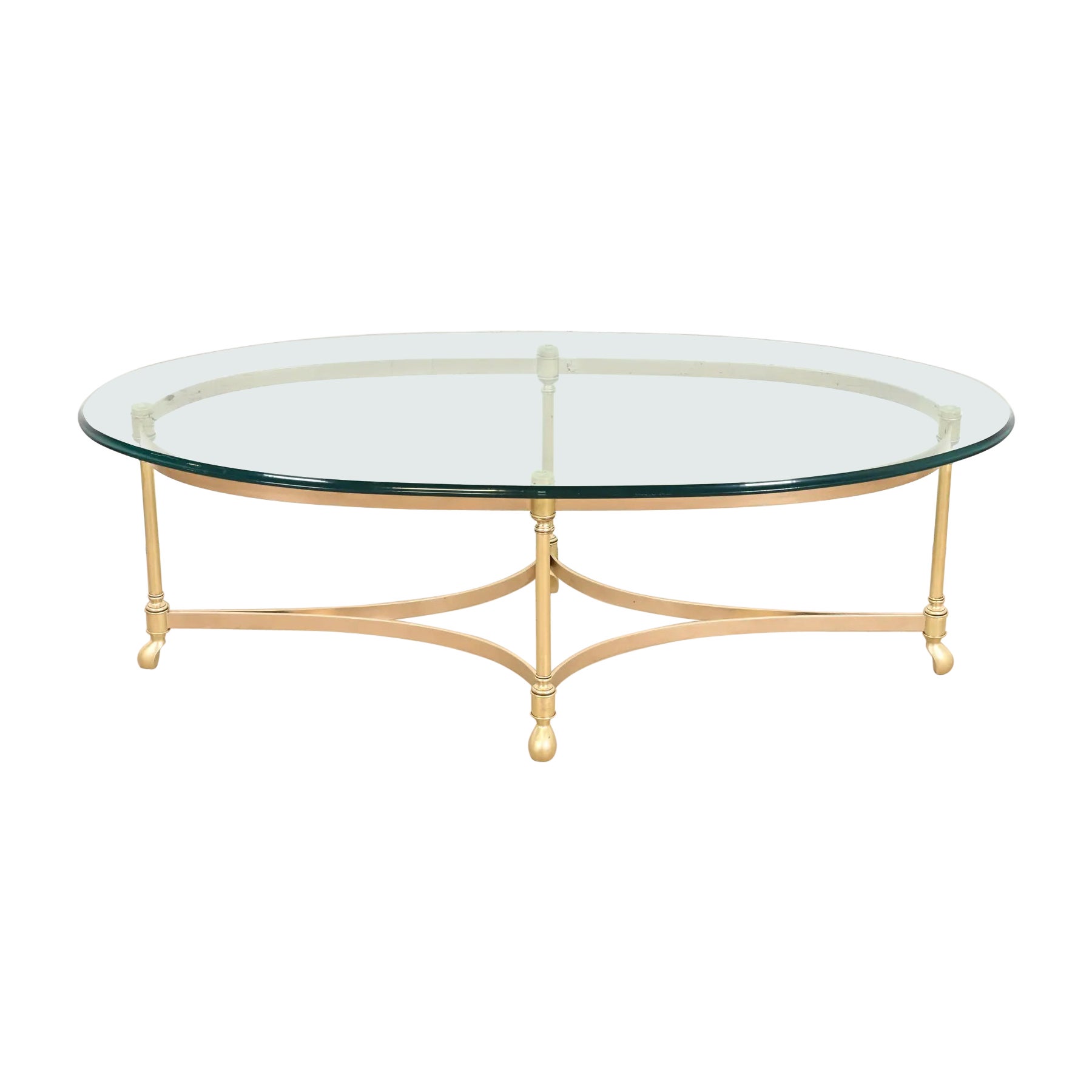 Labarge Hollywood Regency-Cocktailtisch aus Messing und Glas, ca. 1960er Jahre