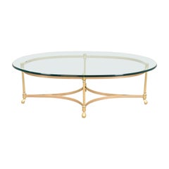 Labarge Hollywood Regency Cocktail Table, latón y cristal, circa 1960s