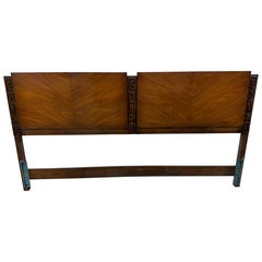 Mid-Century Modern United Tiki Walnut King Headboard